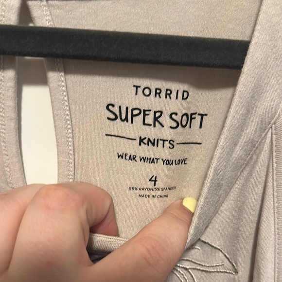 Torrid SuperSoft Tan Halter Tank Top - Picture 2 of 4